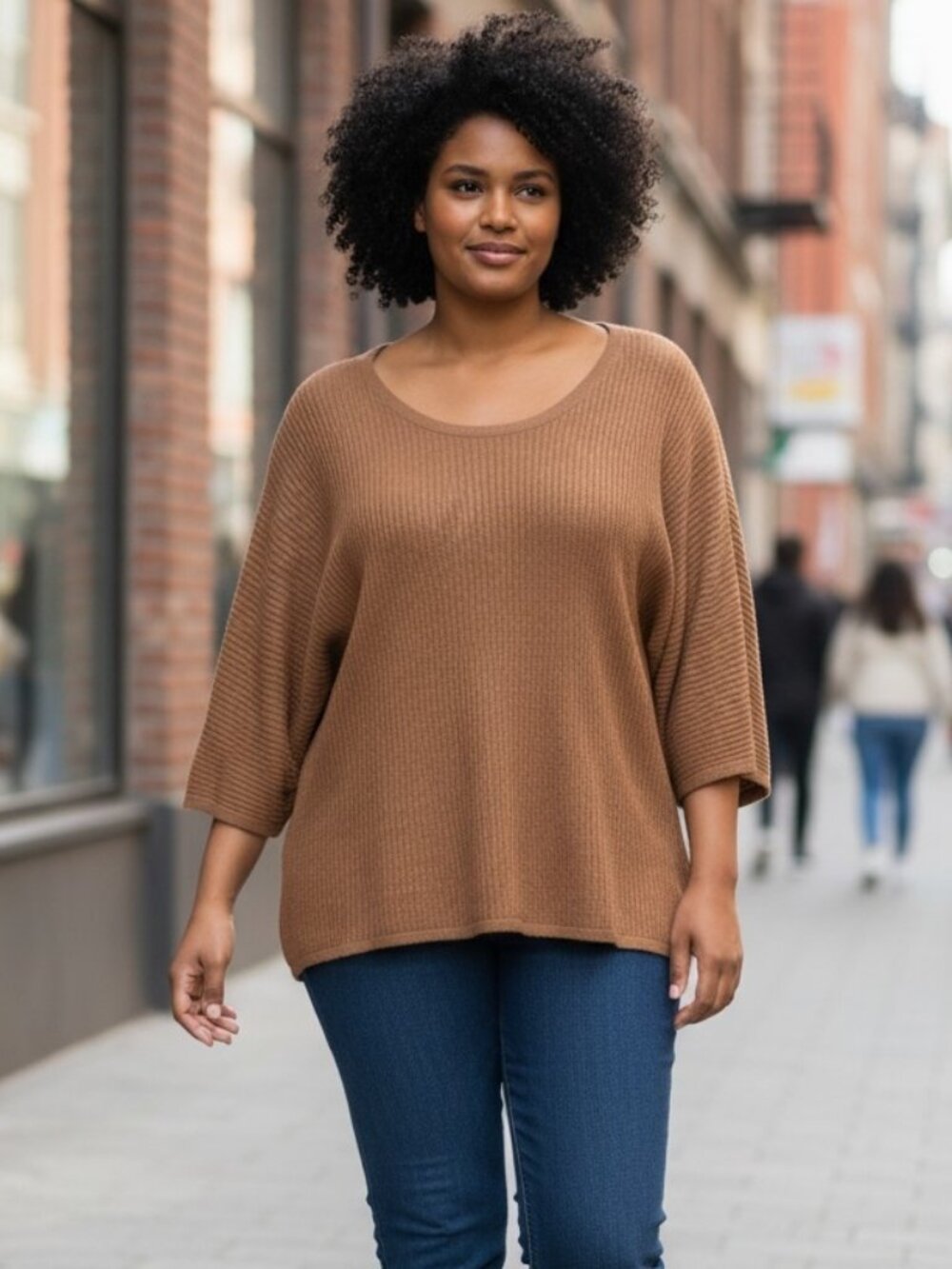 NWT T. TAHARI (XL) Knit Crew 3/4 Sleeve Viscose Blend Casual Lightweight Sweater